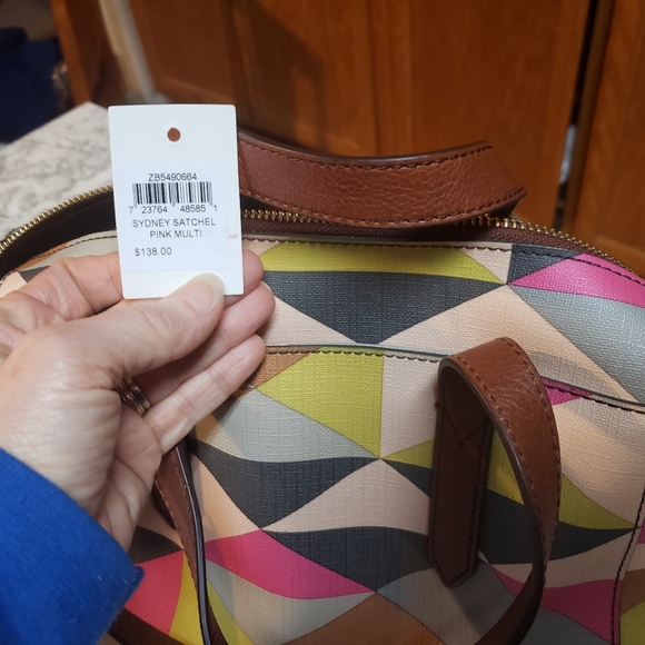 Fossil Sydney satchel pink multi - Picture 3 of 6